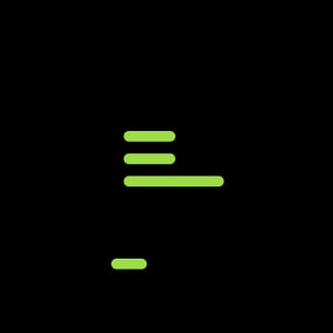 Abstract green lines on black background.
